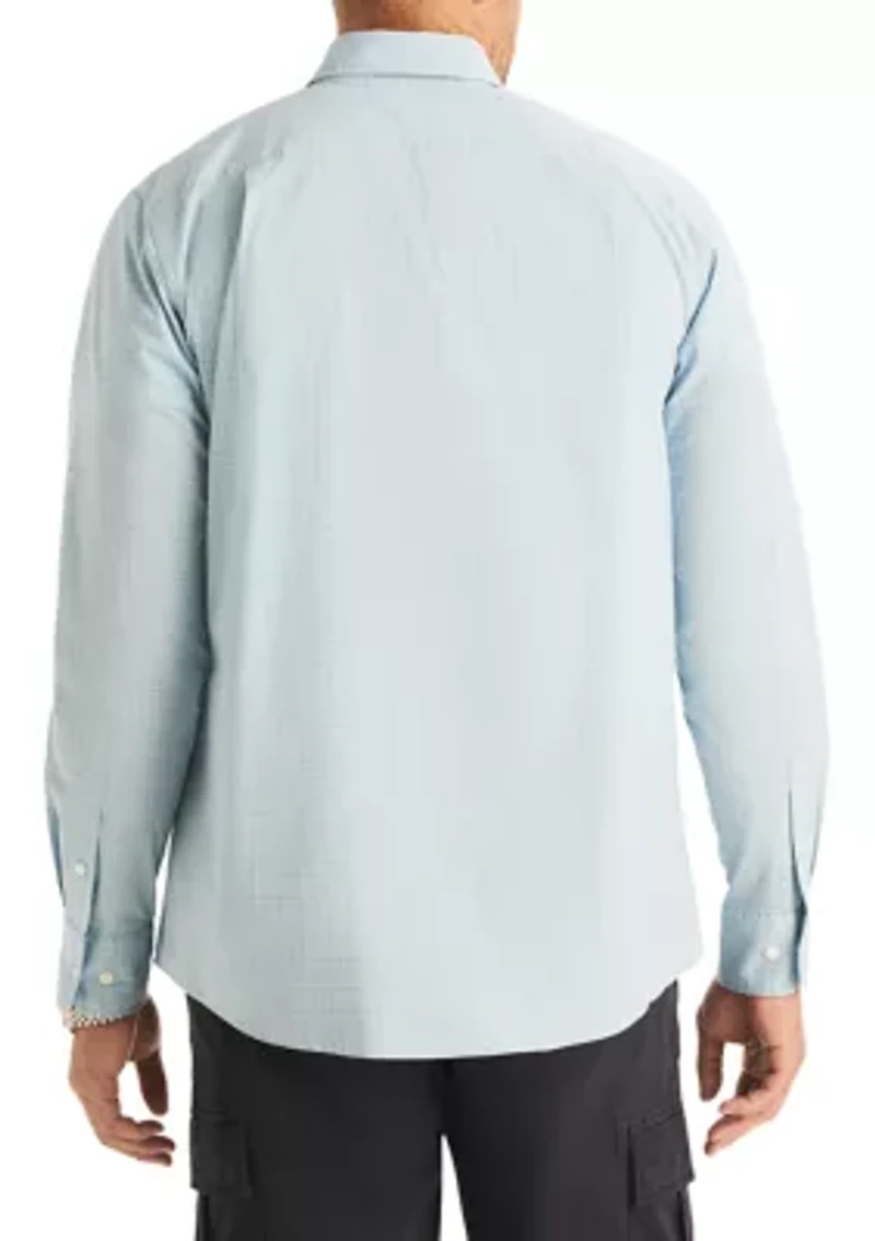 Big & Tall Long Sleeve Moisture Wicking Plaid Shirt