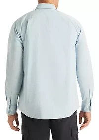 Big & Tall Long Sleeve Moisture Wicking Plaid Shirt