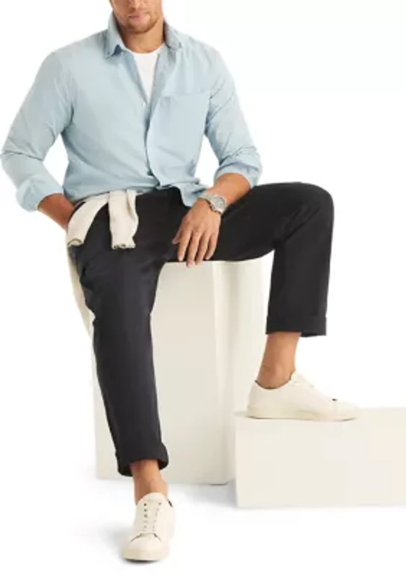 Big & Tall Long Sleeve Moisture Wicking Plaid Shirt