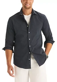 Big & Tall Long Sleeve Moisture Wicking Printed Shirt