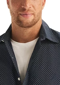 Big & Tall Long Sleeve Moisture Wicking Printed Shirt