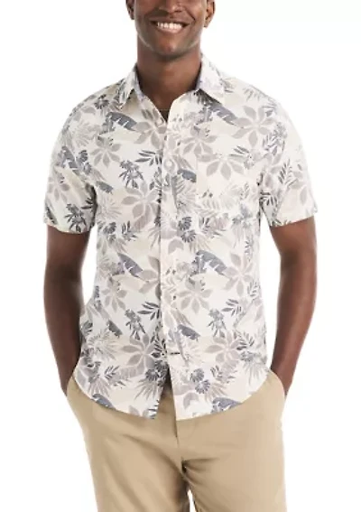 Big & Tall Short Sleeve Tencel Floral Woven T-Shirt