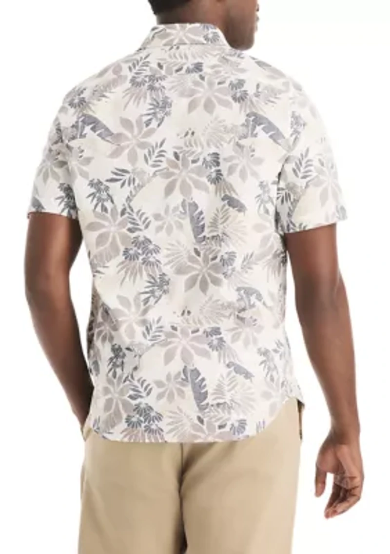 Big & Tall Short Sleeve Tencel Floral Woven T-Shirt