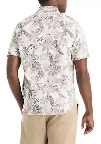 Big & Tall Short Sleeve Tencel Floral Woven T-Shirt
