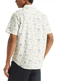 Big & Tall Short Sleeve Tencel Printed Woven Shirt