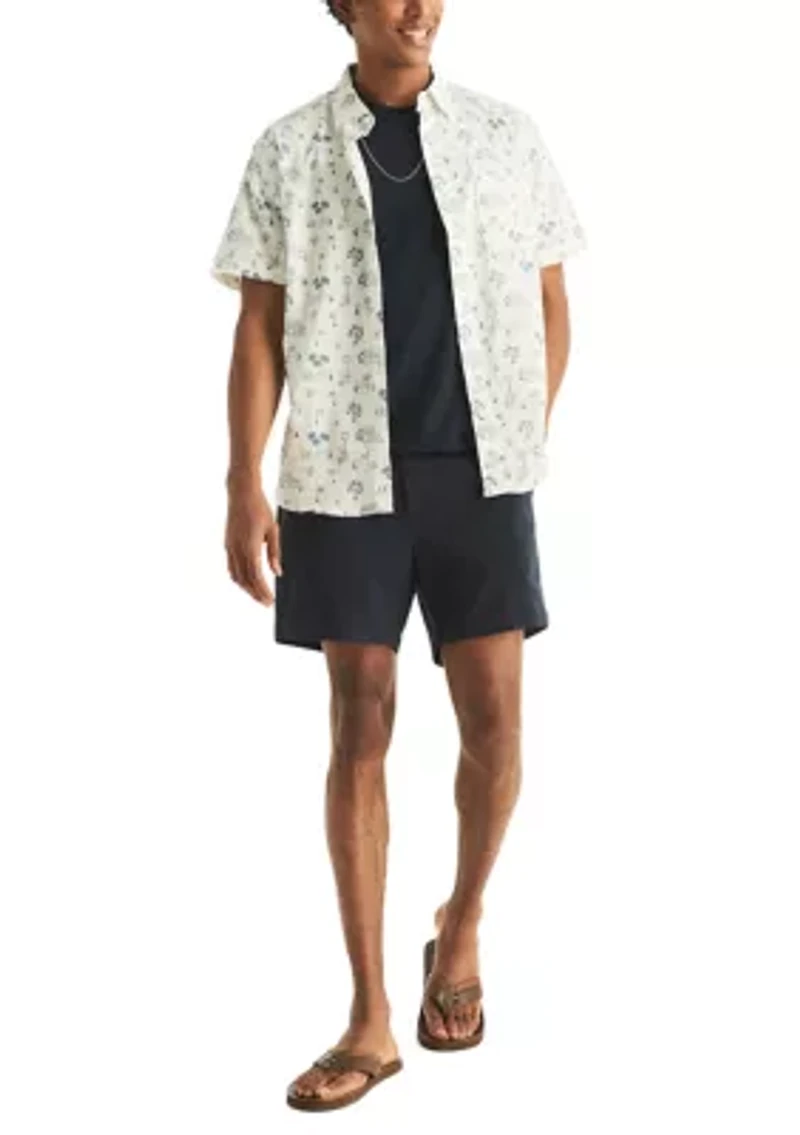 Big & Tall Short Sleeve Tencel Printed Woven Shirt