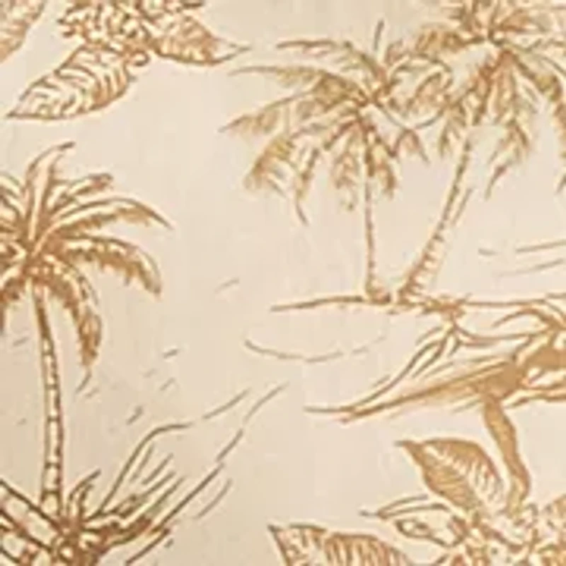 Big & Tall Short Sleeve Tencel Tropical Print Woven Shirt