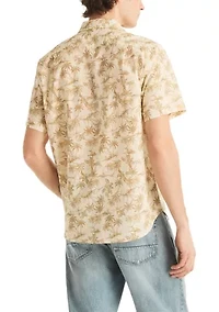 Big & Tall Short Sleeve Tencel Tropical Print Woven Shirt