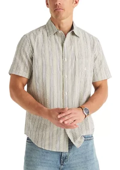 Big & Tall Seersucker Short Sleeve Shirt
