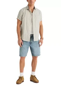 Big & Tall Seersucker Short Sleeve Shirt