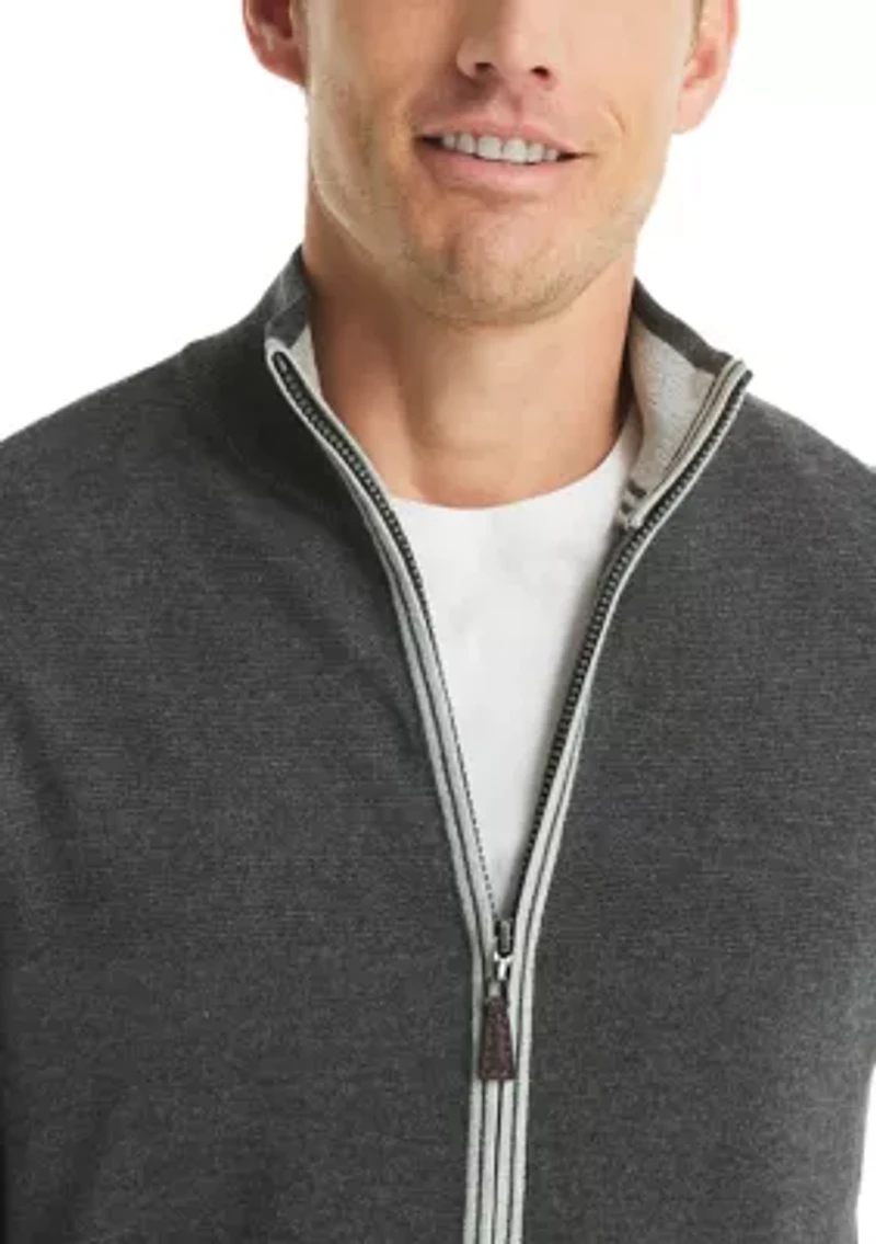 Big & Tall Performance Mock Neck Full Zip Jacket