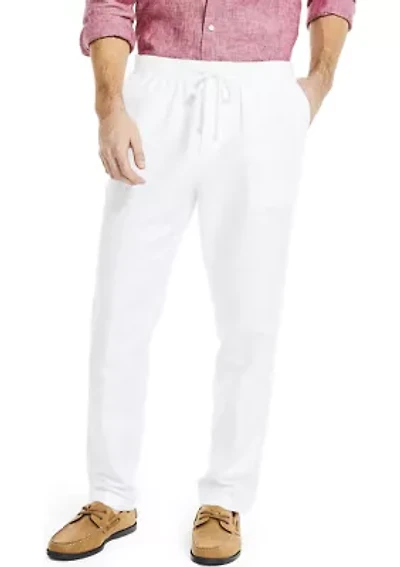 Classic Fit Drawstring Linen Pants