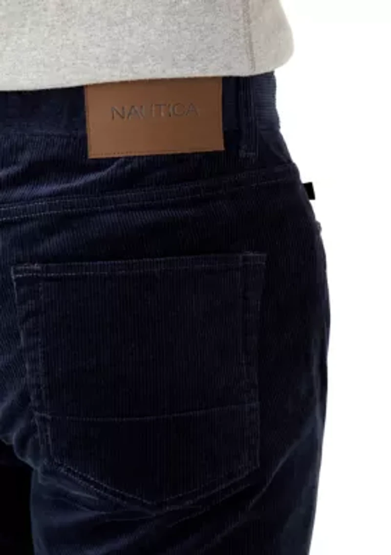 Men's Straight Fit Stretch Corduroy Pants