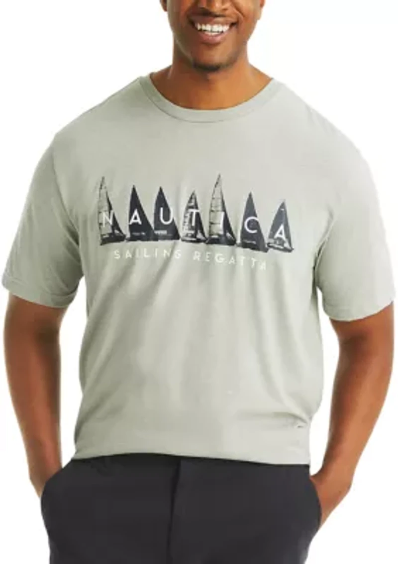 Big & Tall Sailing Regatta Graphic T-Shirt