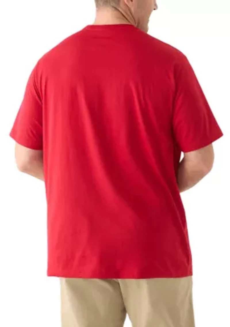 Big & Tall Short Sleeve Sailing Crew Front Graphic T-Shirt