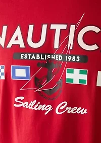 Big & Tall Short Sleeve Sailing Crew Front Graphic T-Shirt