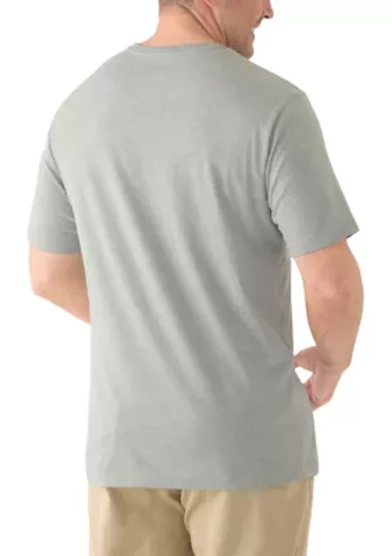 Big & Tall Short Sleeve Ocean Challenge Embroidered Front Graphic T-Shirt