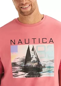 Big & Tall Short Sleeve Neon Sailing Graphic T-Shirt