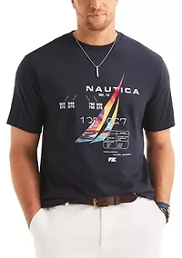 Big & Tall Contemporary Sailboat Graphic T-Shirt