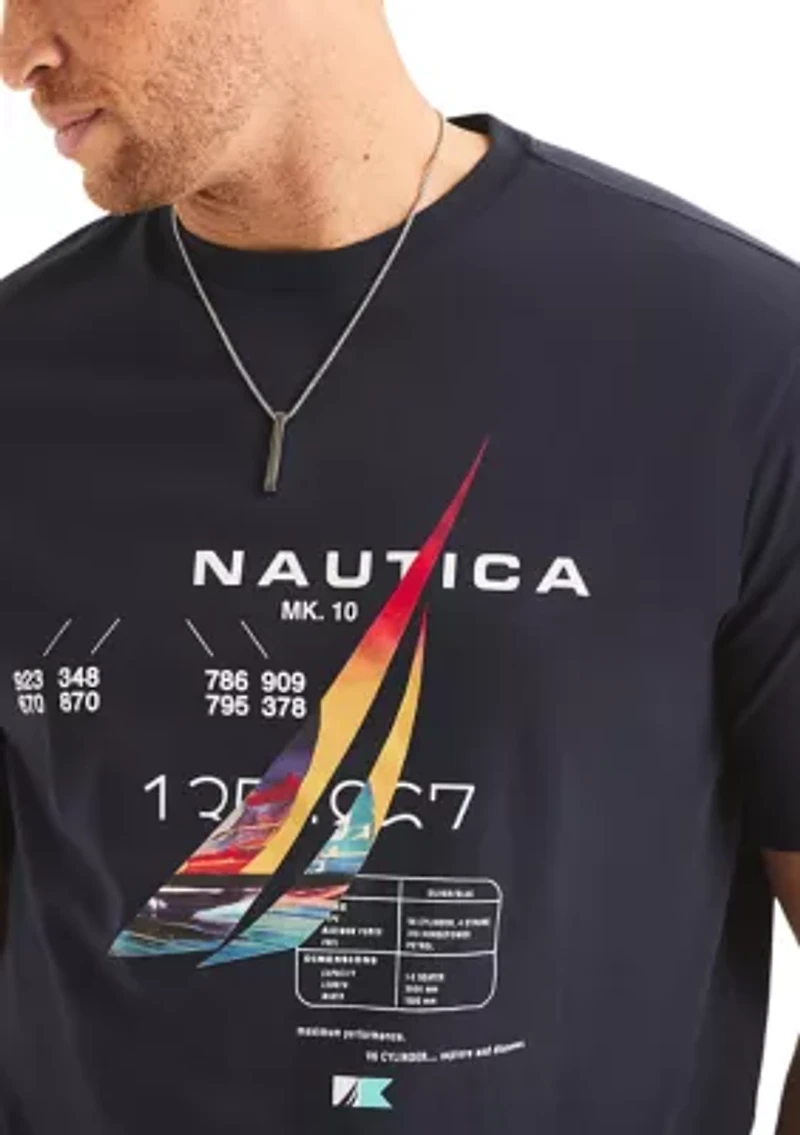 Big & Tall Contemporary Sailboat Graphic T-Shirt