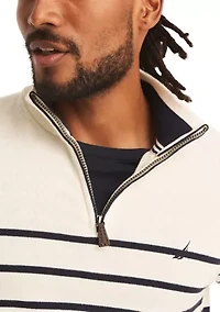 Navtech Striped 1/4 Zip Sweater