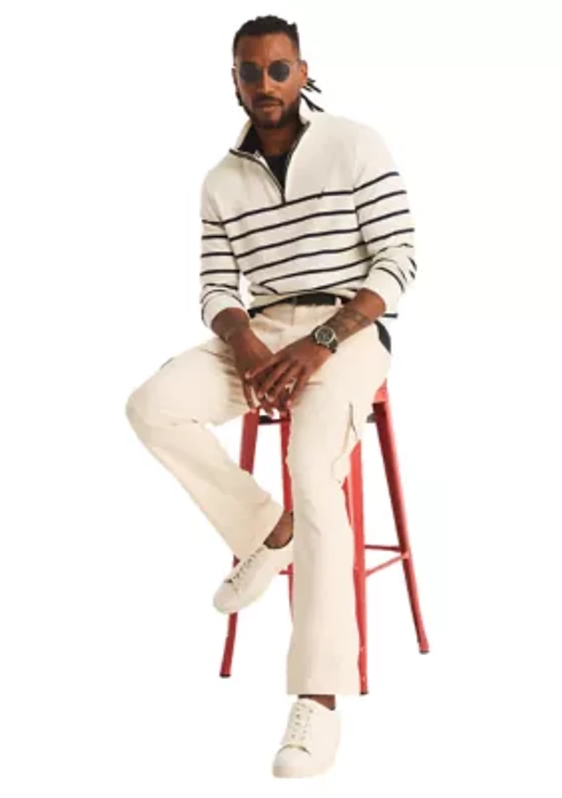 Navtech Striped 1/4 Zip Sweater