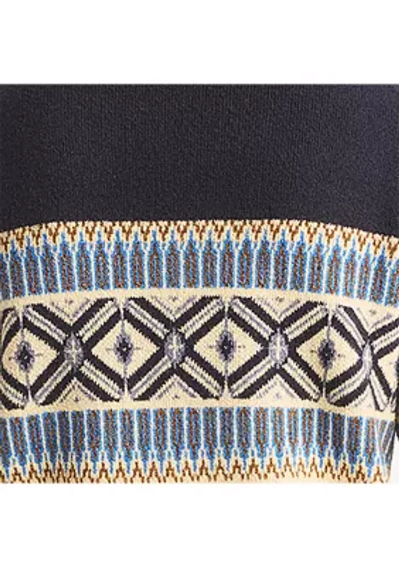 Sustainably Crafted Fair Isle Crew Neck Sweater
