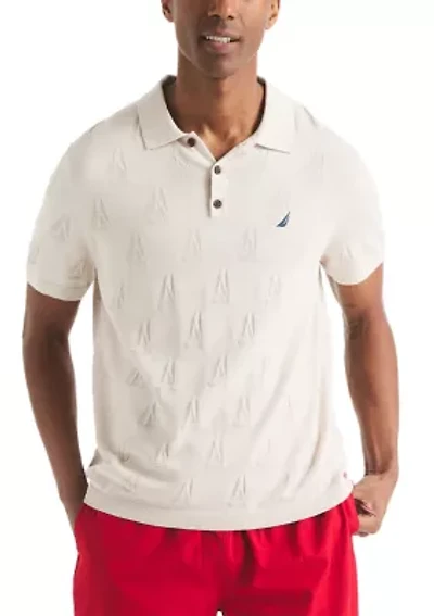 Printed Sweater Polo Shirt