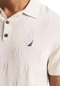 Printed Sweater Polo Shirt