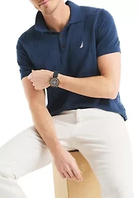 Printed Sweater Polo Shirt