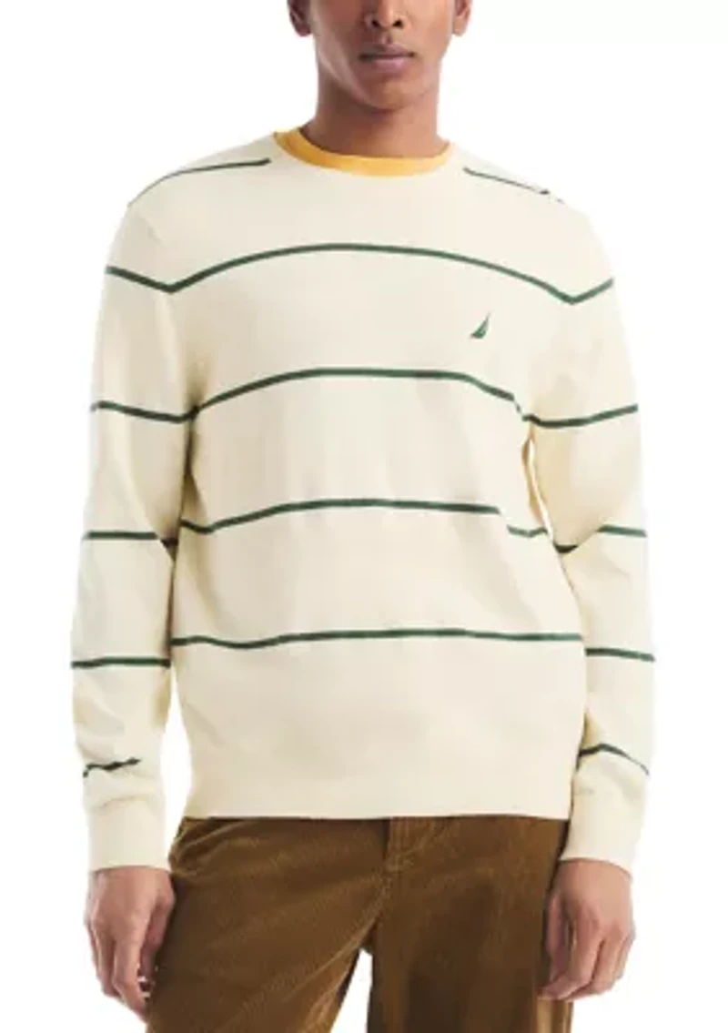 Striped Crew Sweater