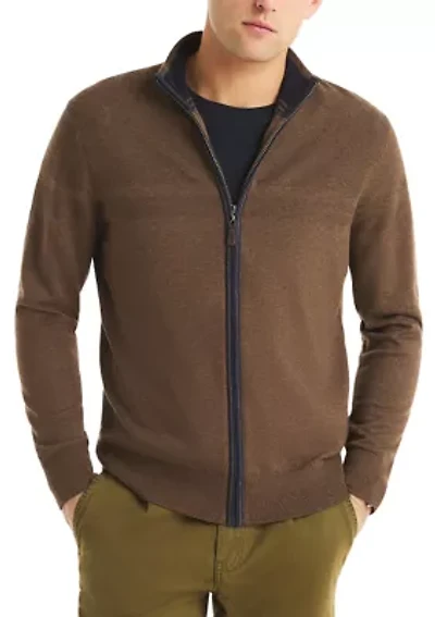Mock Full Zip Sweater