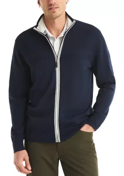 Mock Full Zip Sweater