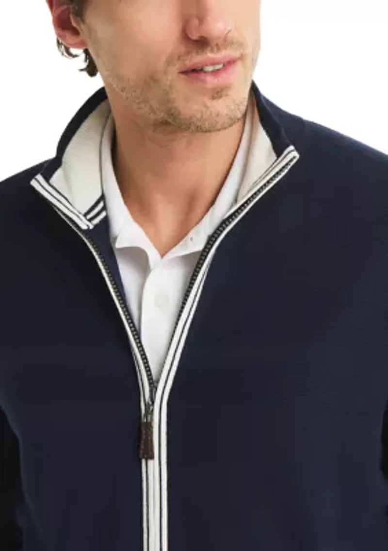 Mock Full Zip Sweater