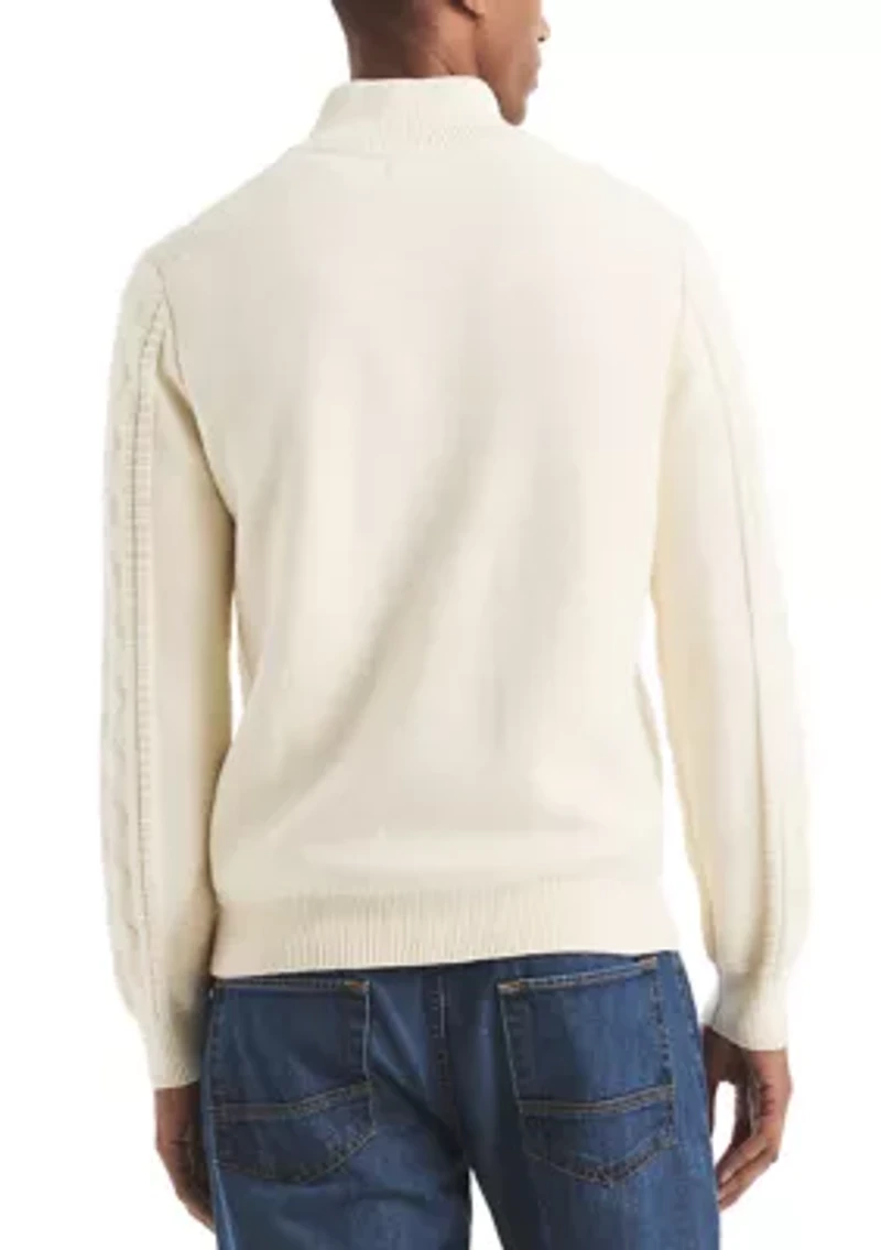 Men's 1/4 Zip Cable Knit Sweater