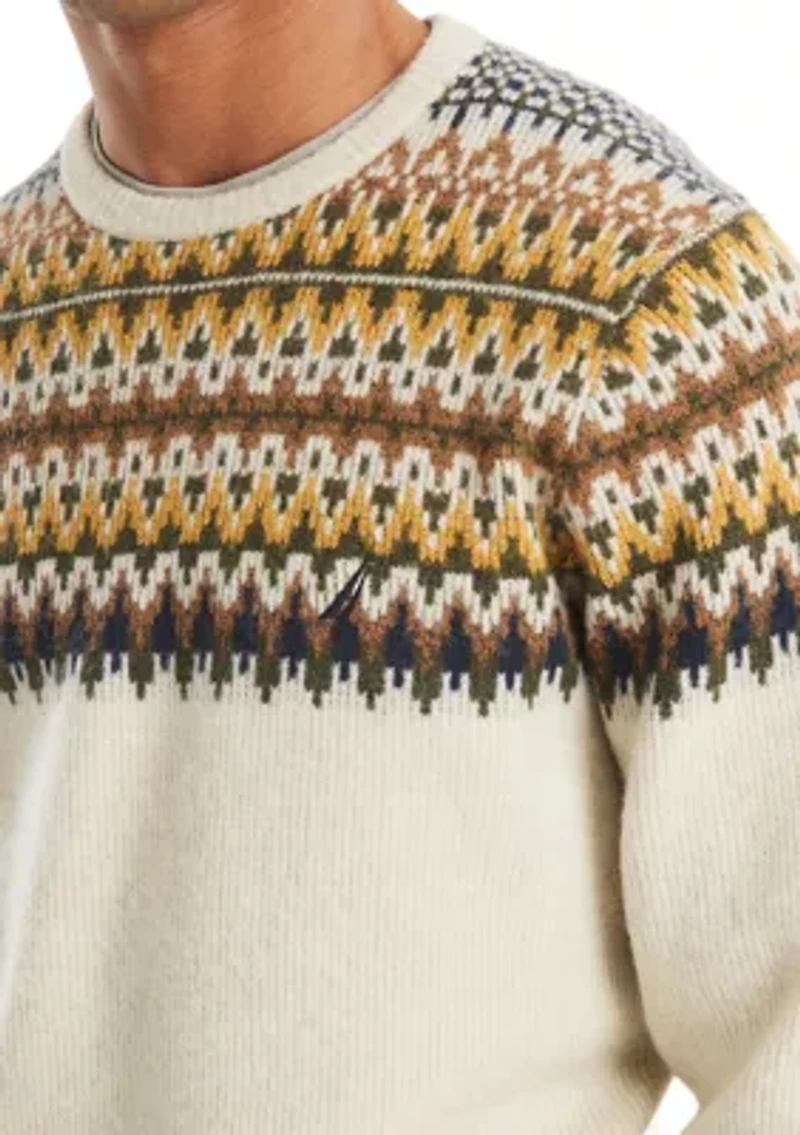 Men's Fair Isle Crew Neck Sweater