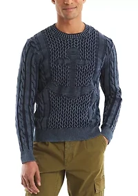 Men's Washed Anchor Sweater