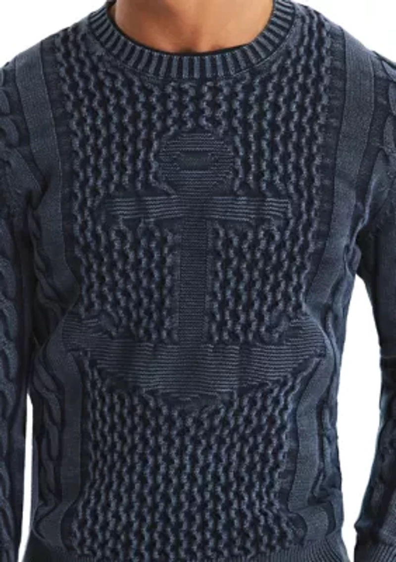 Men's Washed Anchor Sweater