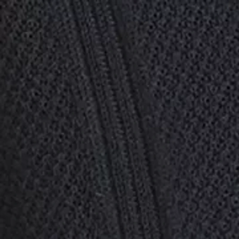 Men's Textured Open Front Sweater Polo