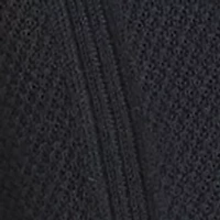 Men's Textured Open Front Sweater Polo