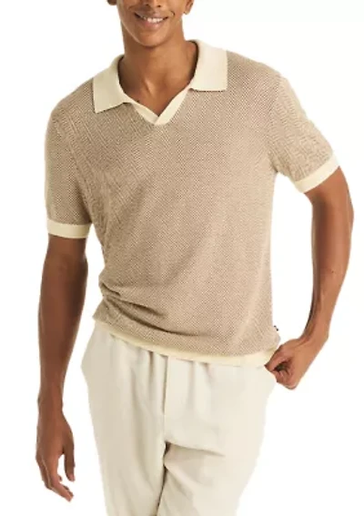 Men's Herringbone Sweater Polo