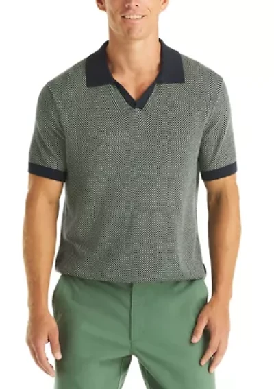 Men's Herringbone Sweater Polo