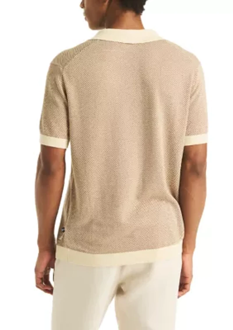 Men's Herringbone Sweater Polo