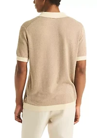 Men's Herringbone Sweater Polo