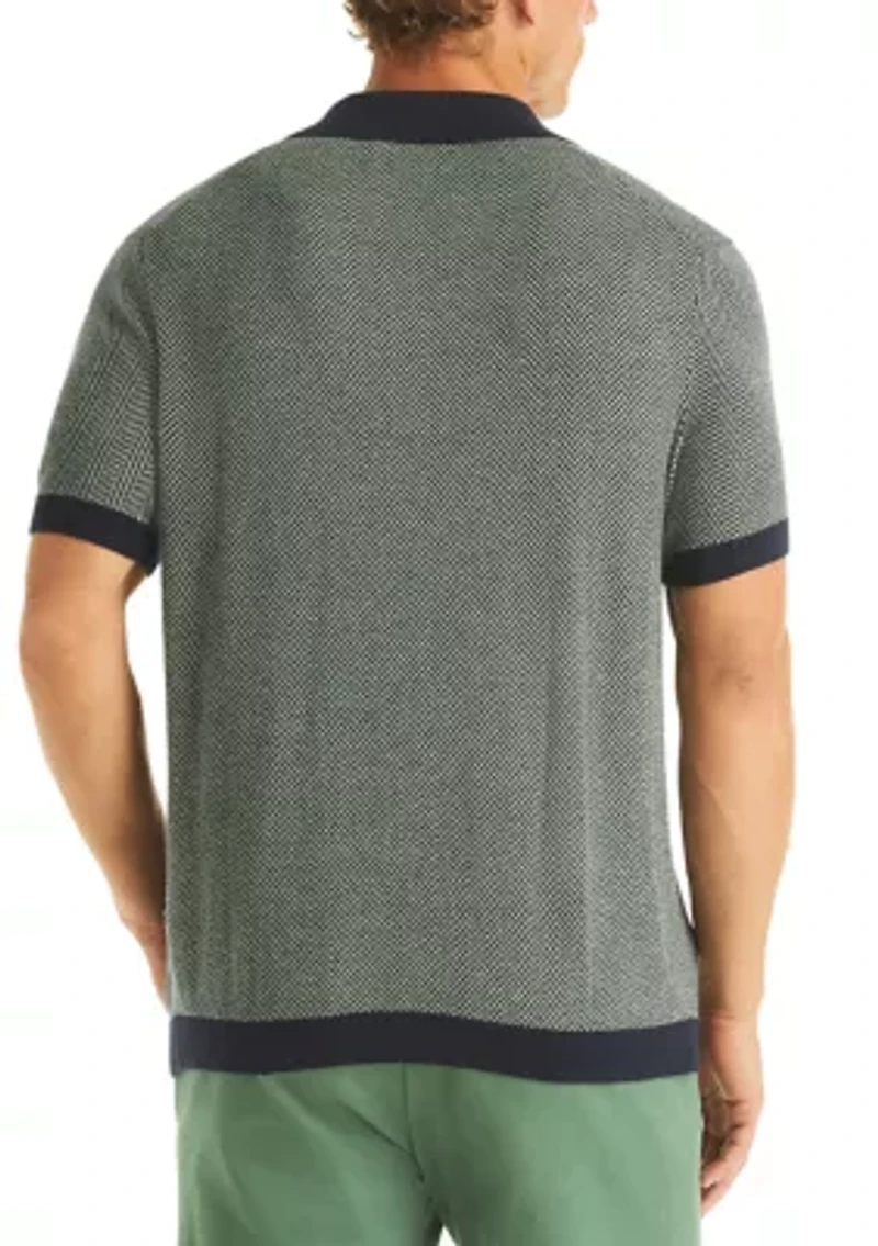 Men's Herringbone Sweater Polo