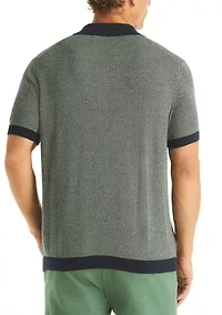 Men's Herringbone Sweater Polo