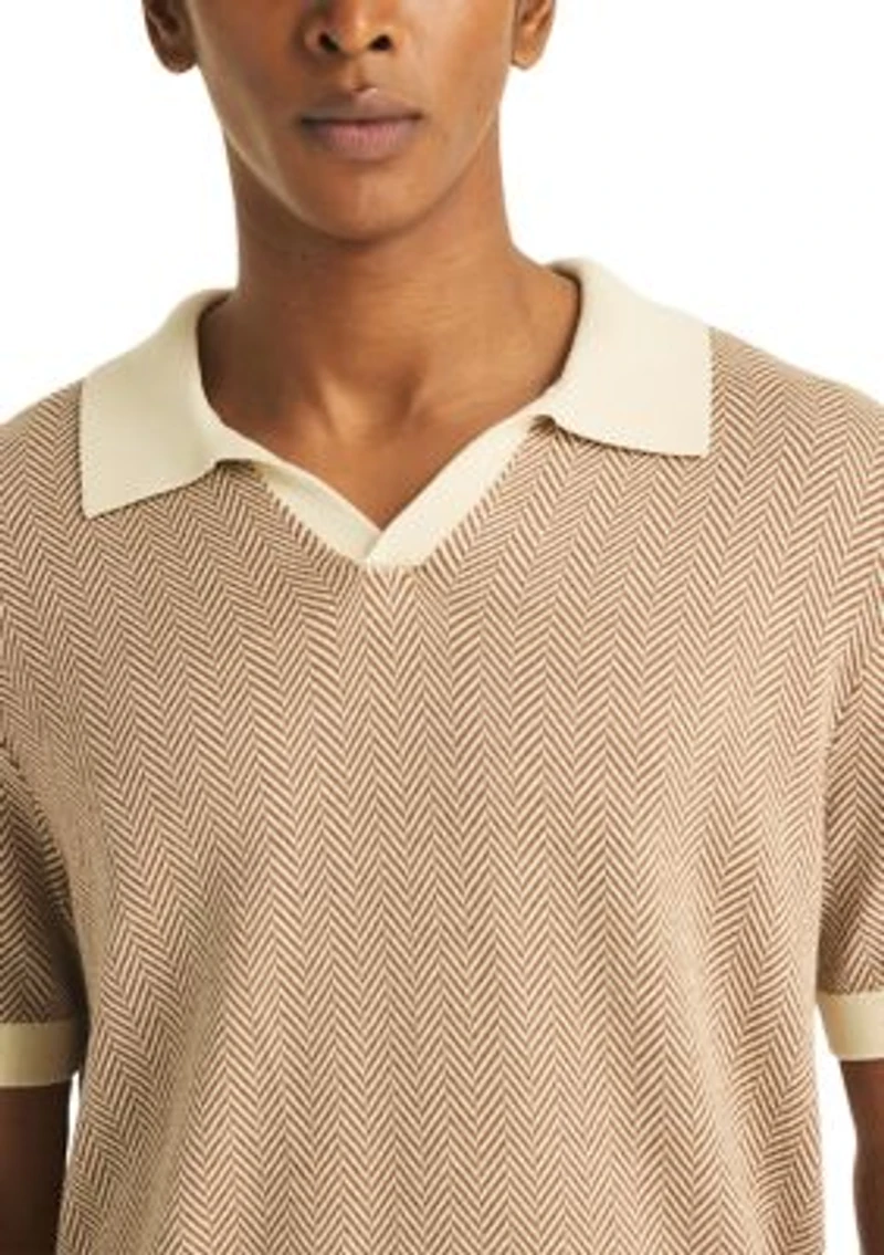 Men's Herringbone Sweater Polo