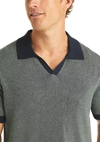Men's Herringbone Sweater Polo