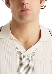 Men's Short Sleeve Johnny Collar Sweater