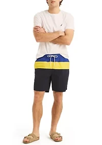 8" Tri Block Quick Dry Swim Shorts